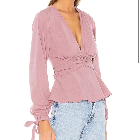 Deep V-neck Blouse - Picture 1 of 6